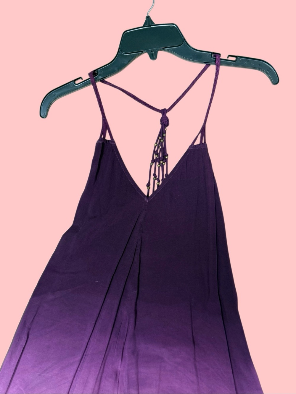 Lani Ombre Purple-Pink-White/Grey Low Back Maxi Sun Dress - Picture 5 of 7